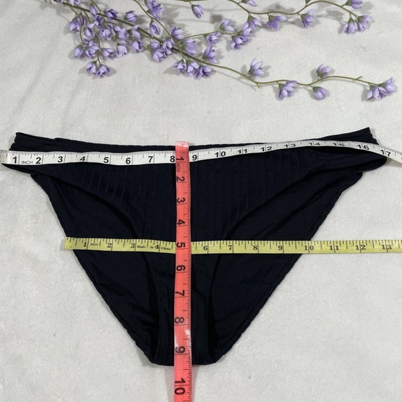 NEW $58 Becca‎ Loreto Ribbed Black Bikini Bottoms [ SZ Large ] - Picture 11 of 11